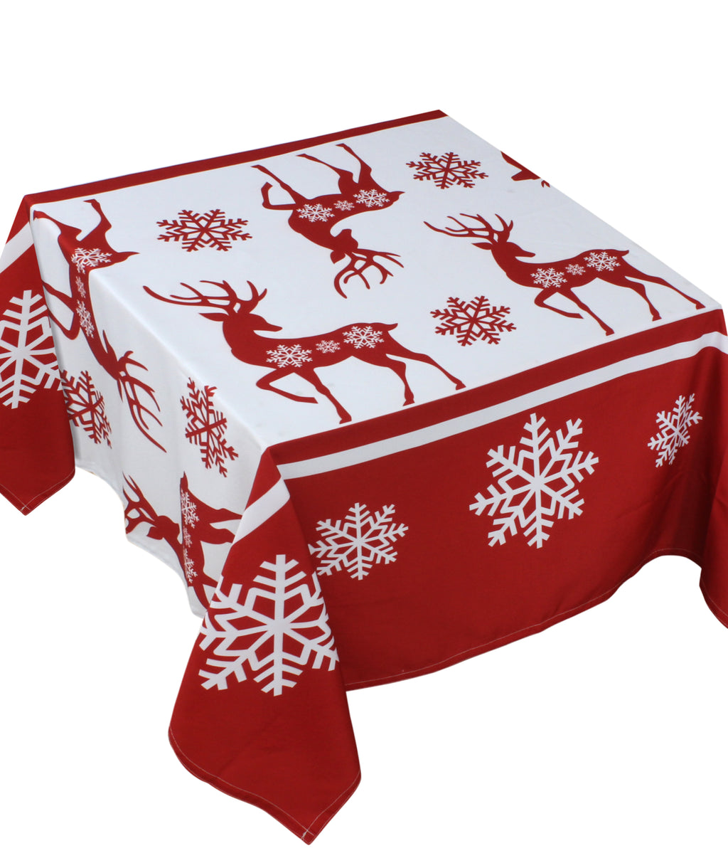 The Red Reindeers table cover