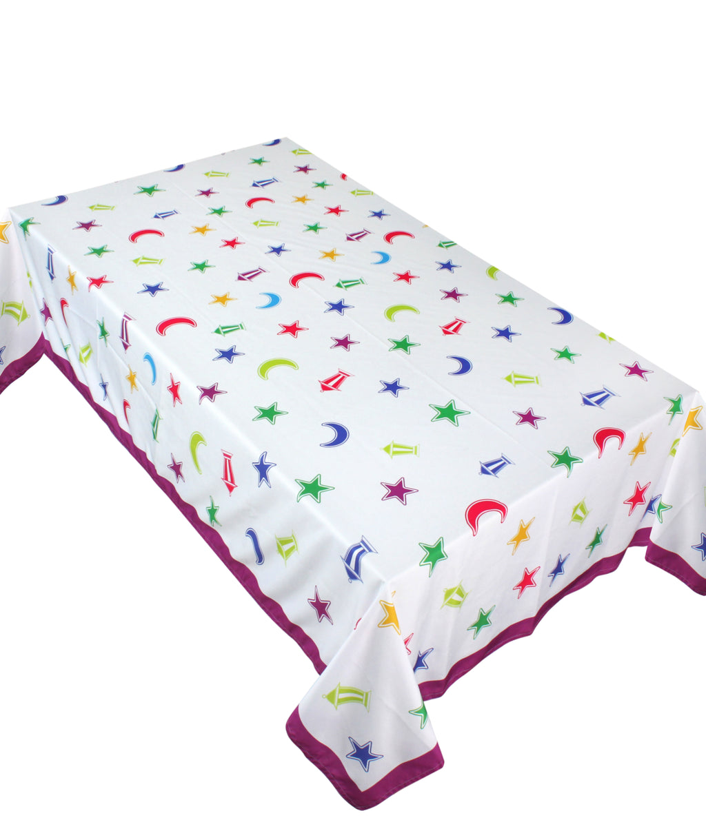 The colourful Ramadan icons table cover
