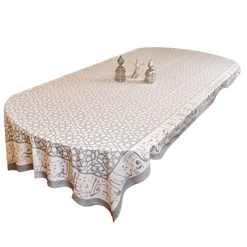 Bel Hana wel shefa grey calligraphy table cover