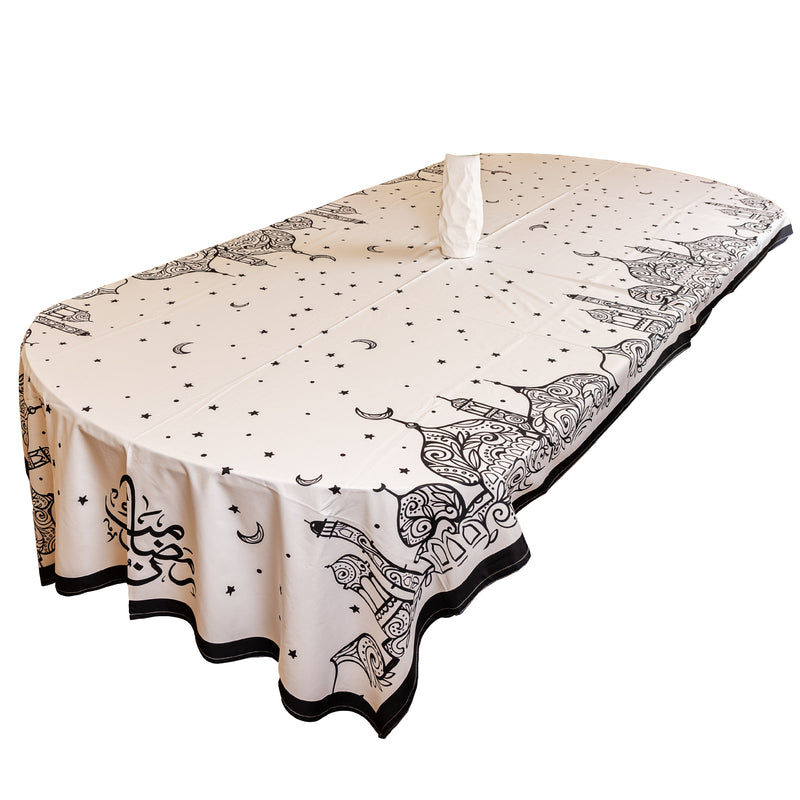 Lailaty black table cover