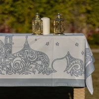 Lailaty Shimmery Silver Table Cover