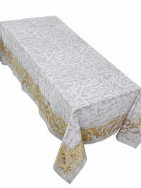 The Chic Calligraphy In Grey Table Cover