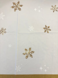The Gold Snowflake Sparkle table cover