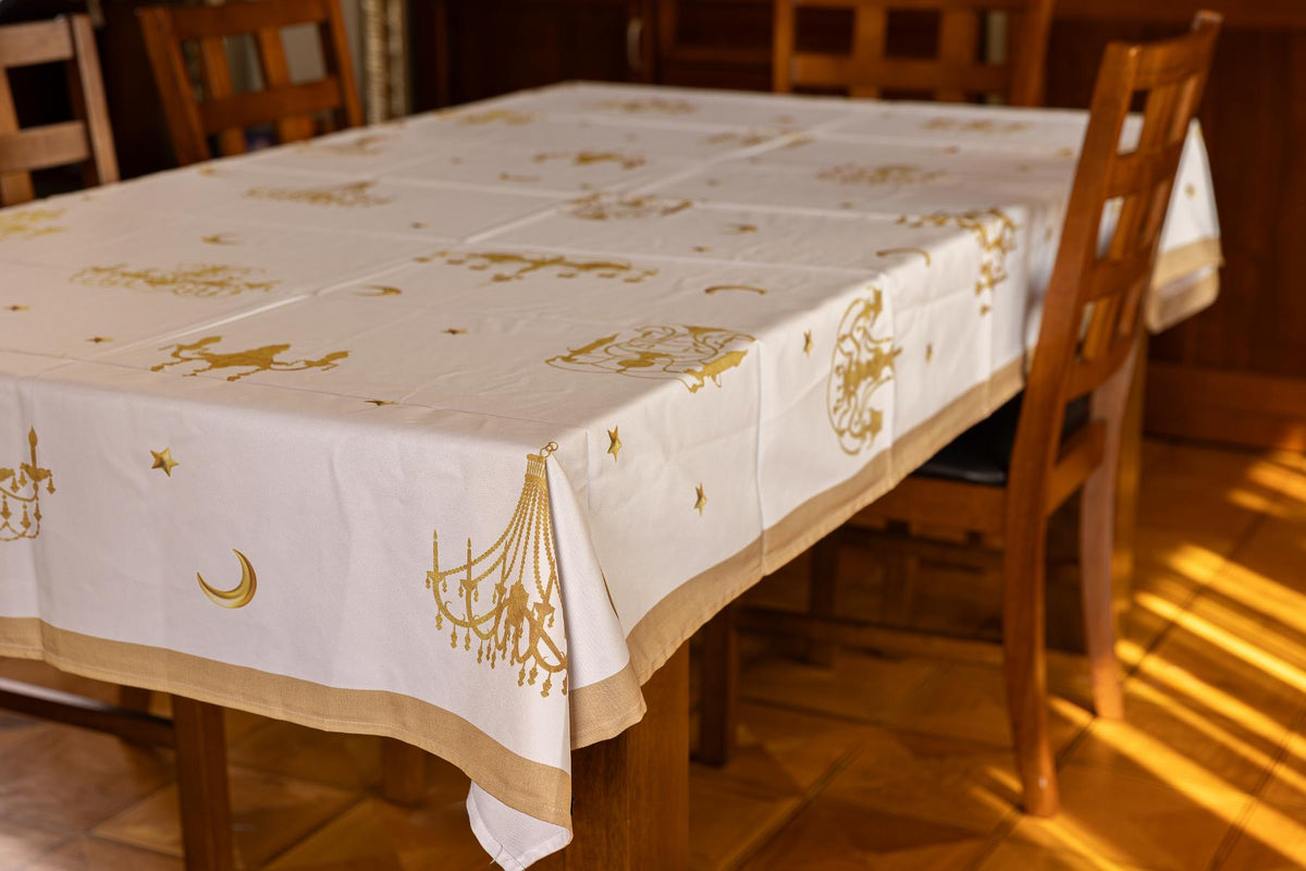 The Golden Chandeliers Table Cover