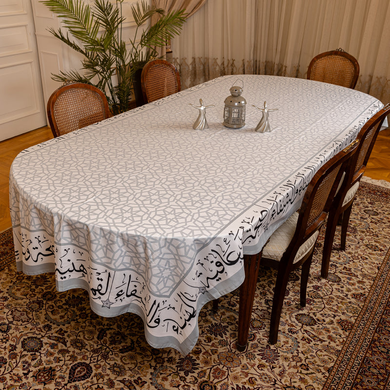 Bel Hana wel shefa Black and grey table cover