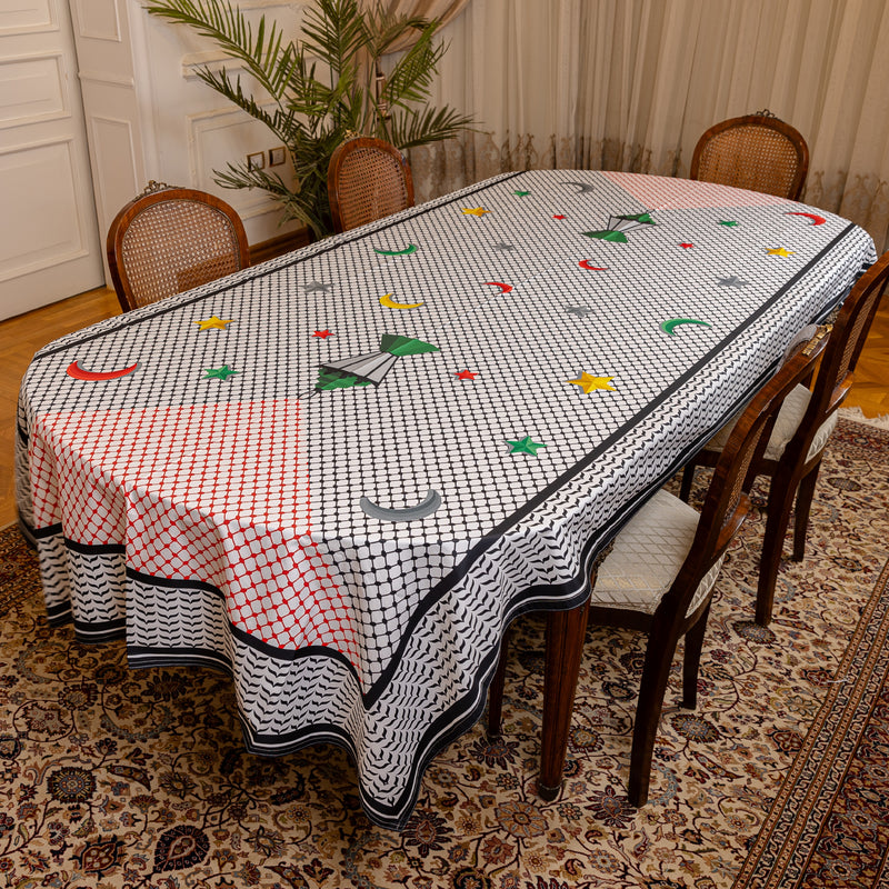 The Palestinian flag fawanis table cover