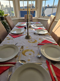 The Magical Golden Crescents table cover- 082