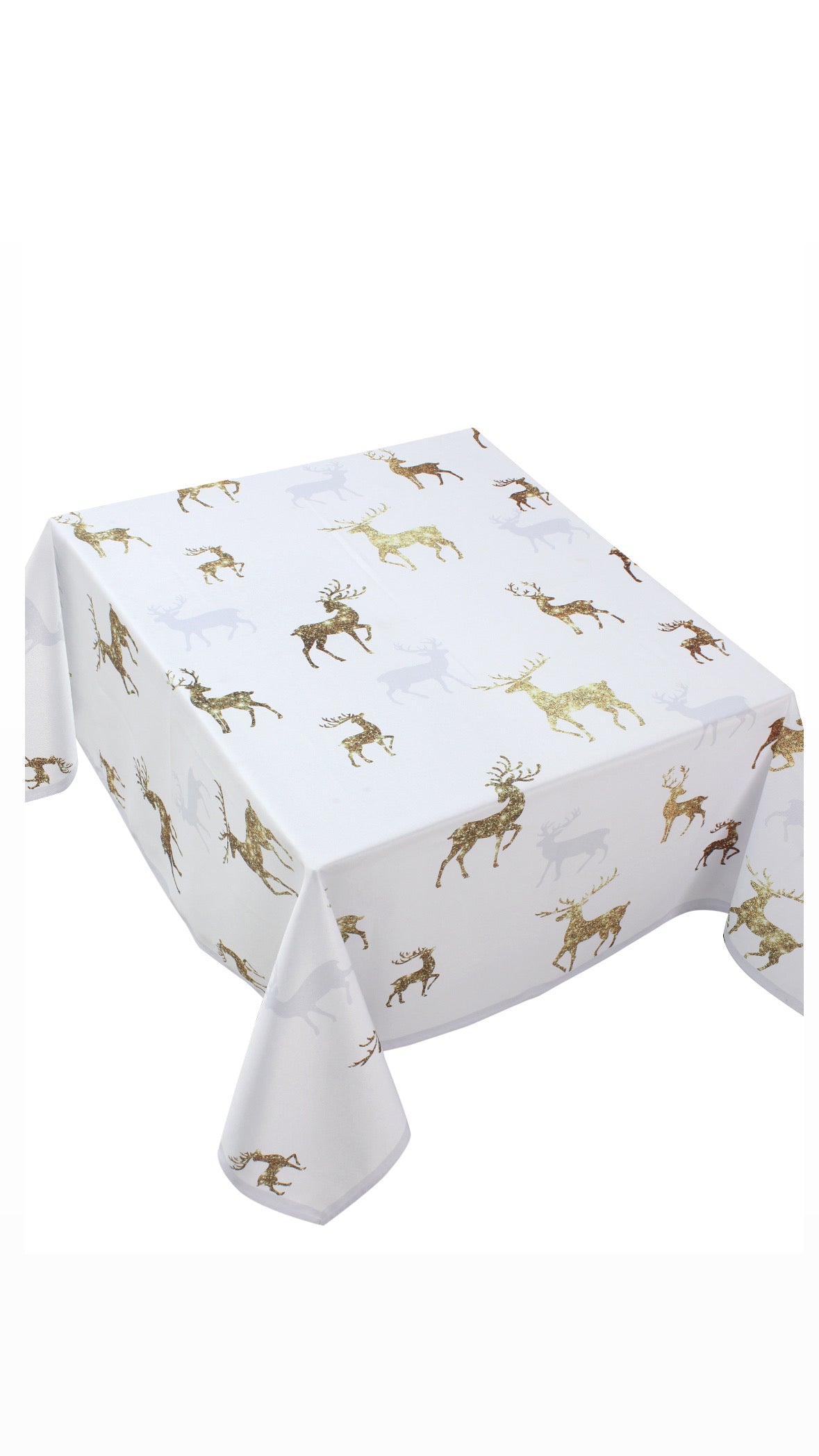 The Golden Reindeers Christmas table cover