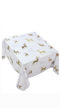 The Golden Reindeers Christmas table cover