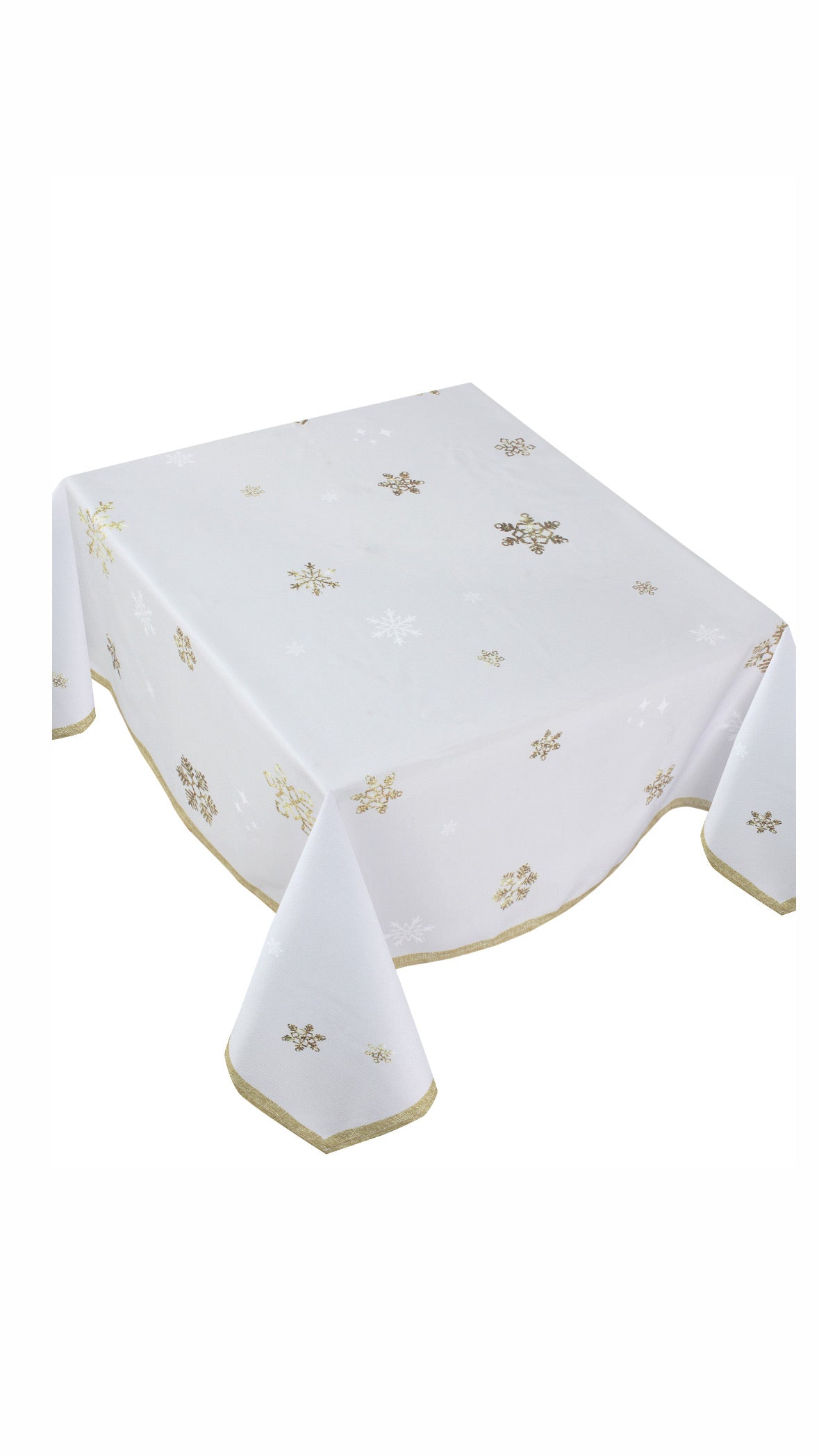 The Gold Snowflake Sparkle table cover