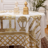 The Golden Mega shimmery table cover