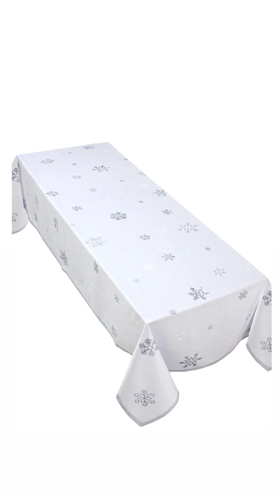 The Silver Snowflake Sparkle table cover