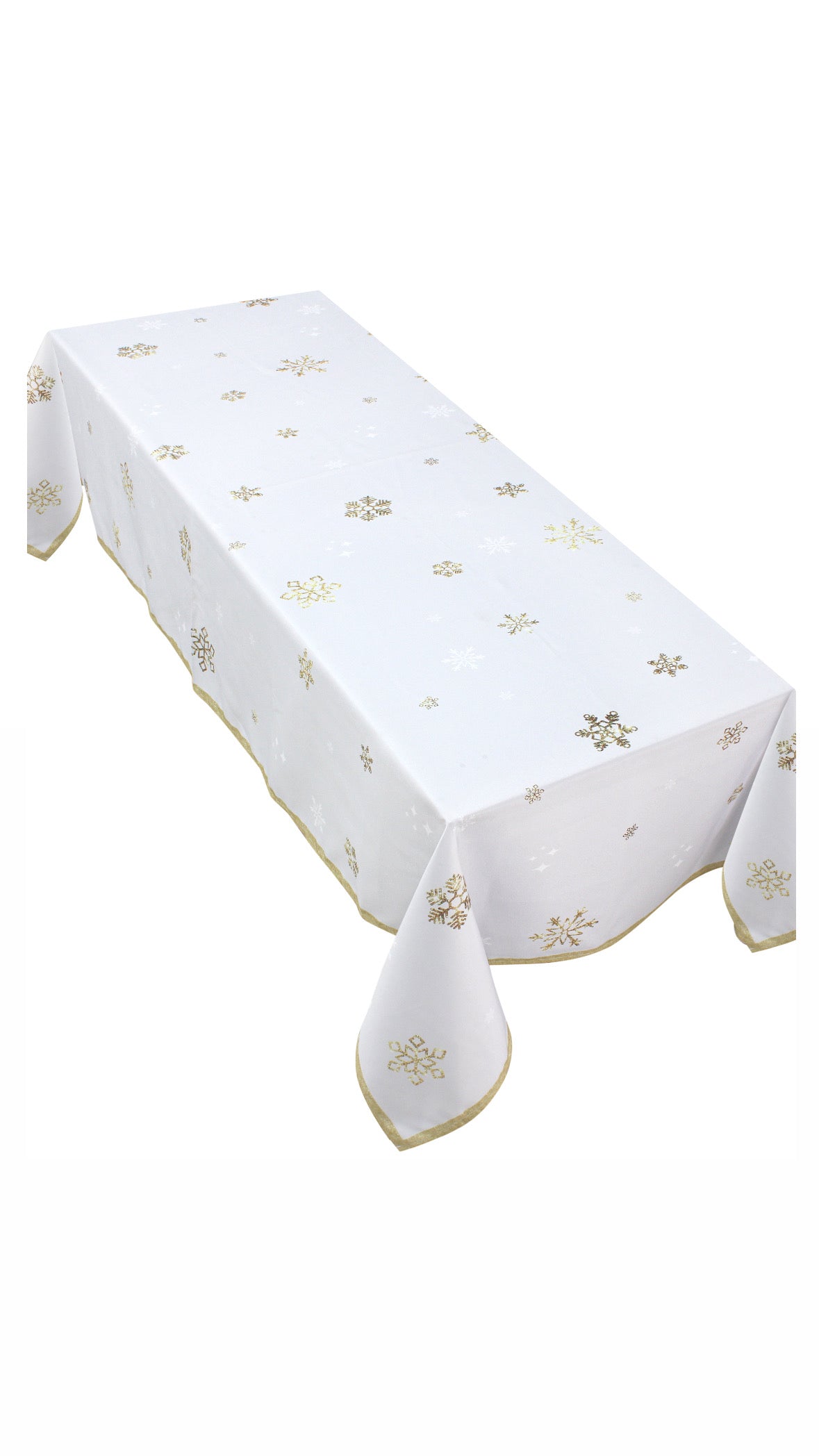 The Gold Snowflake Sparkle table cover