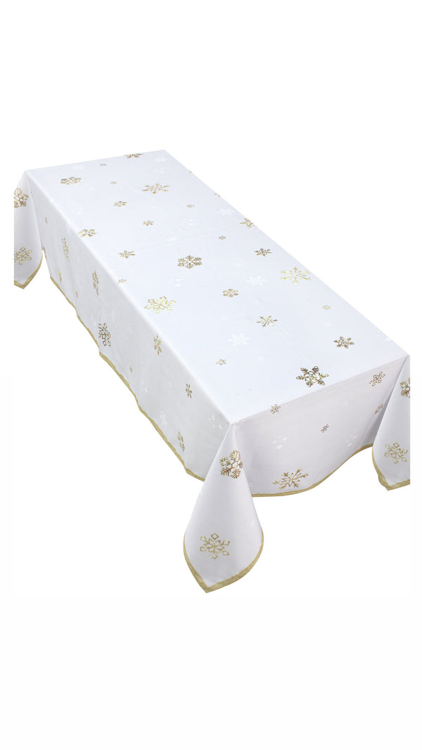 The Gold Snowflake Sparkle table cover - table covers