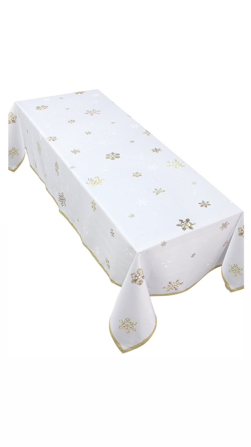 The Gold Snowflake Sparkle table cover - table covers