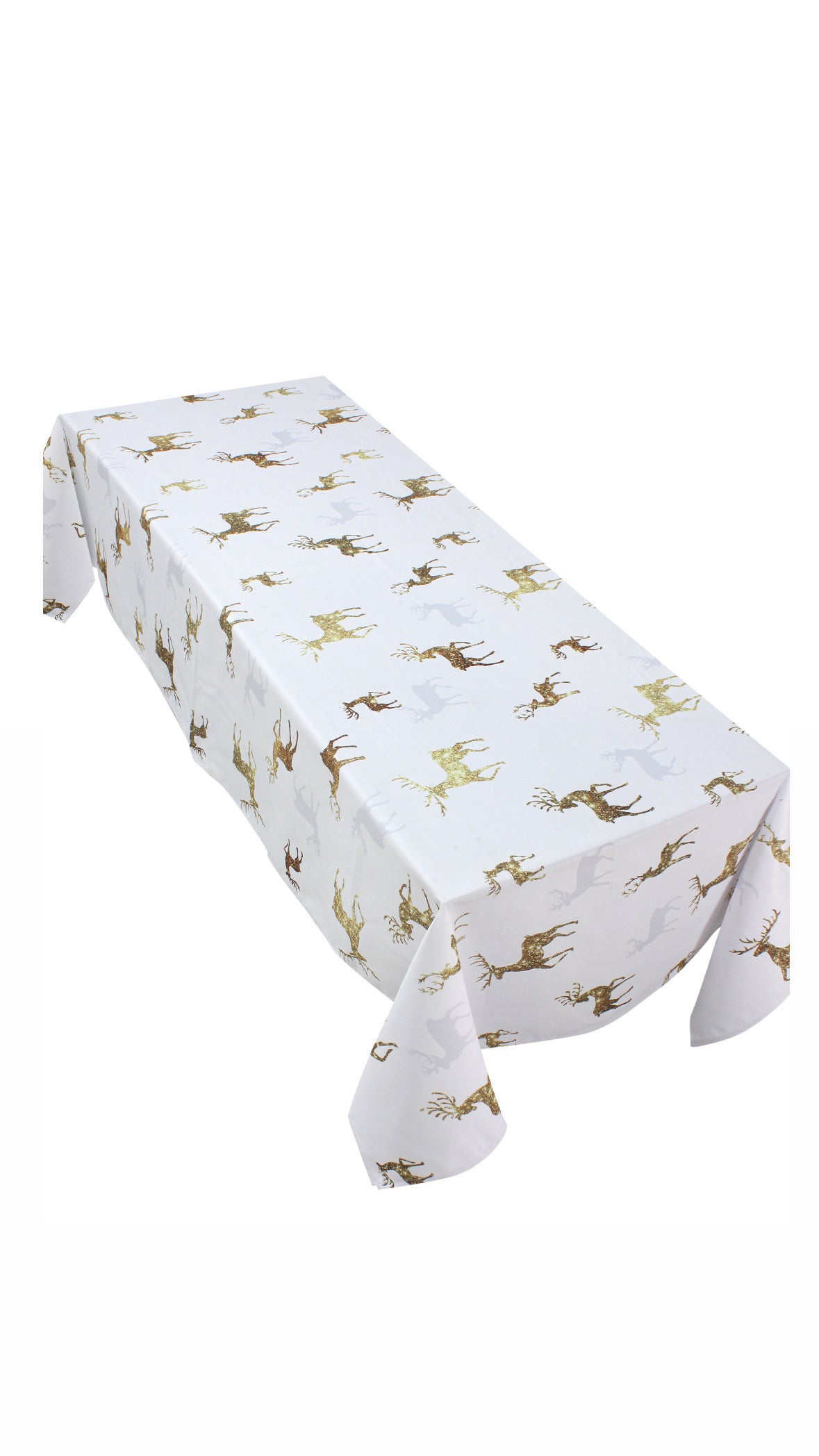 The Golden Reindeers Christmas table cover