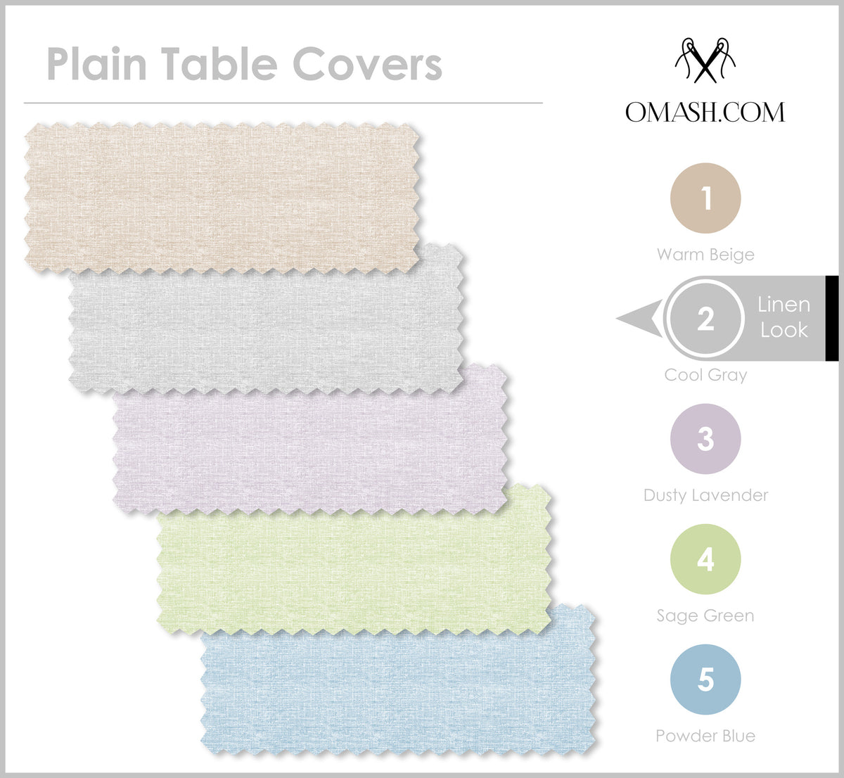 The Grey Elegance Table Cover- Cool Grey
