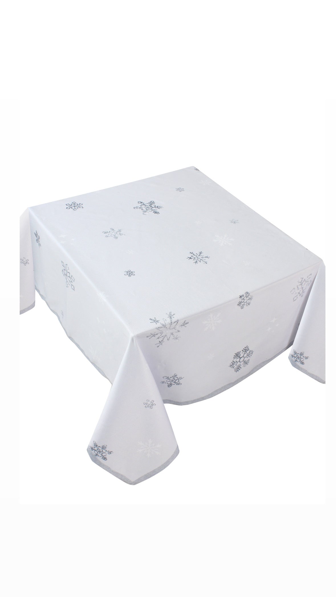 The Silver Snowflake Sparkle table cover