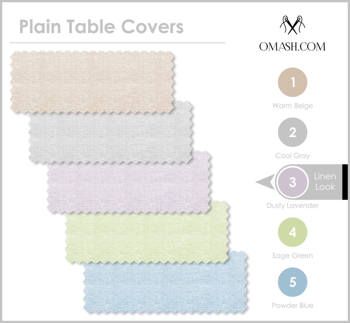 The Lilac Plain Table cover- Dusty Lavender