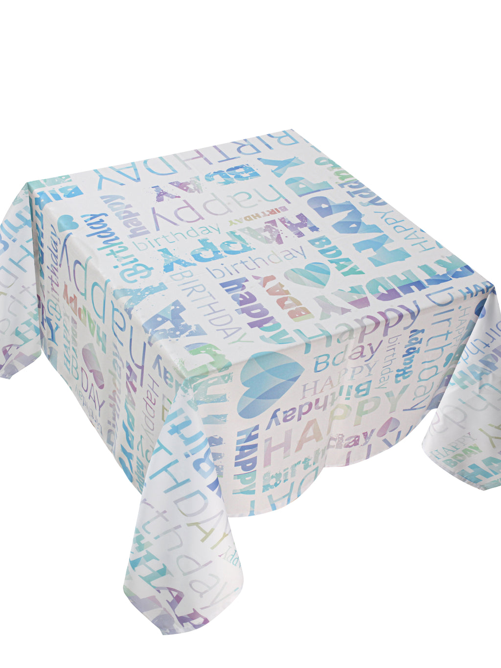 The Colorful happy birthday table cover