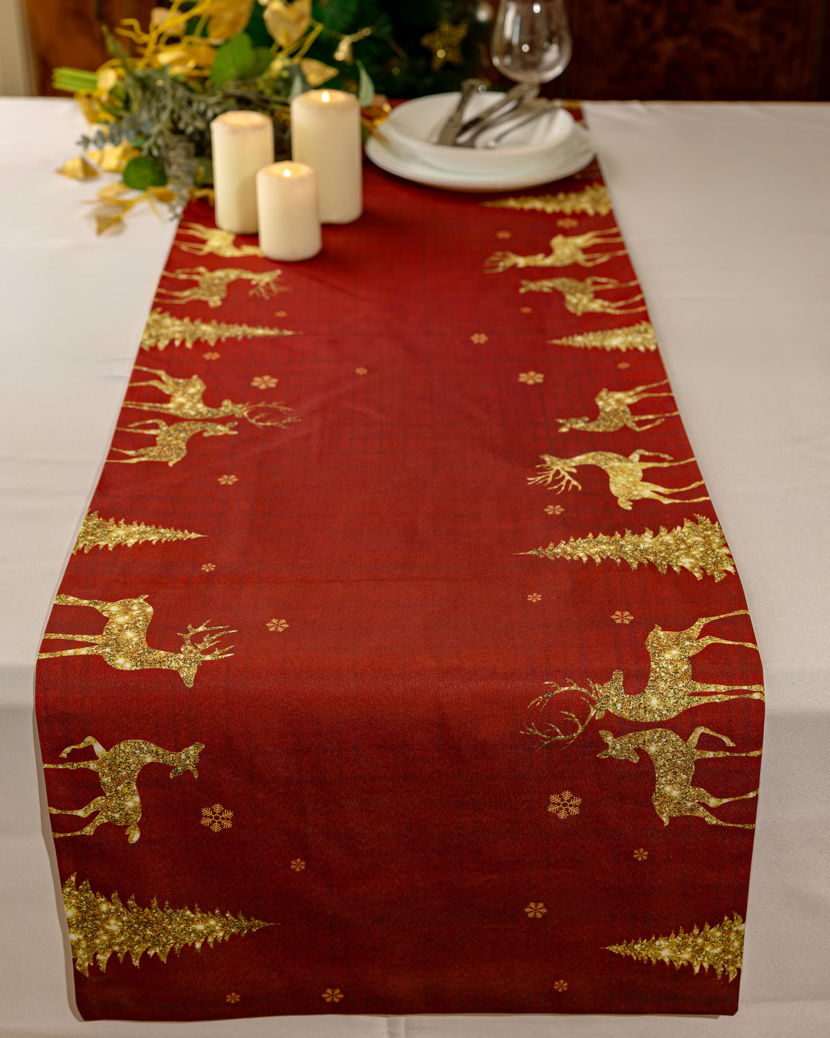 The Red Sparkle and Antler Runner (printed)