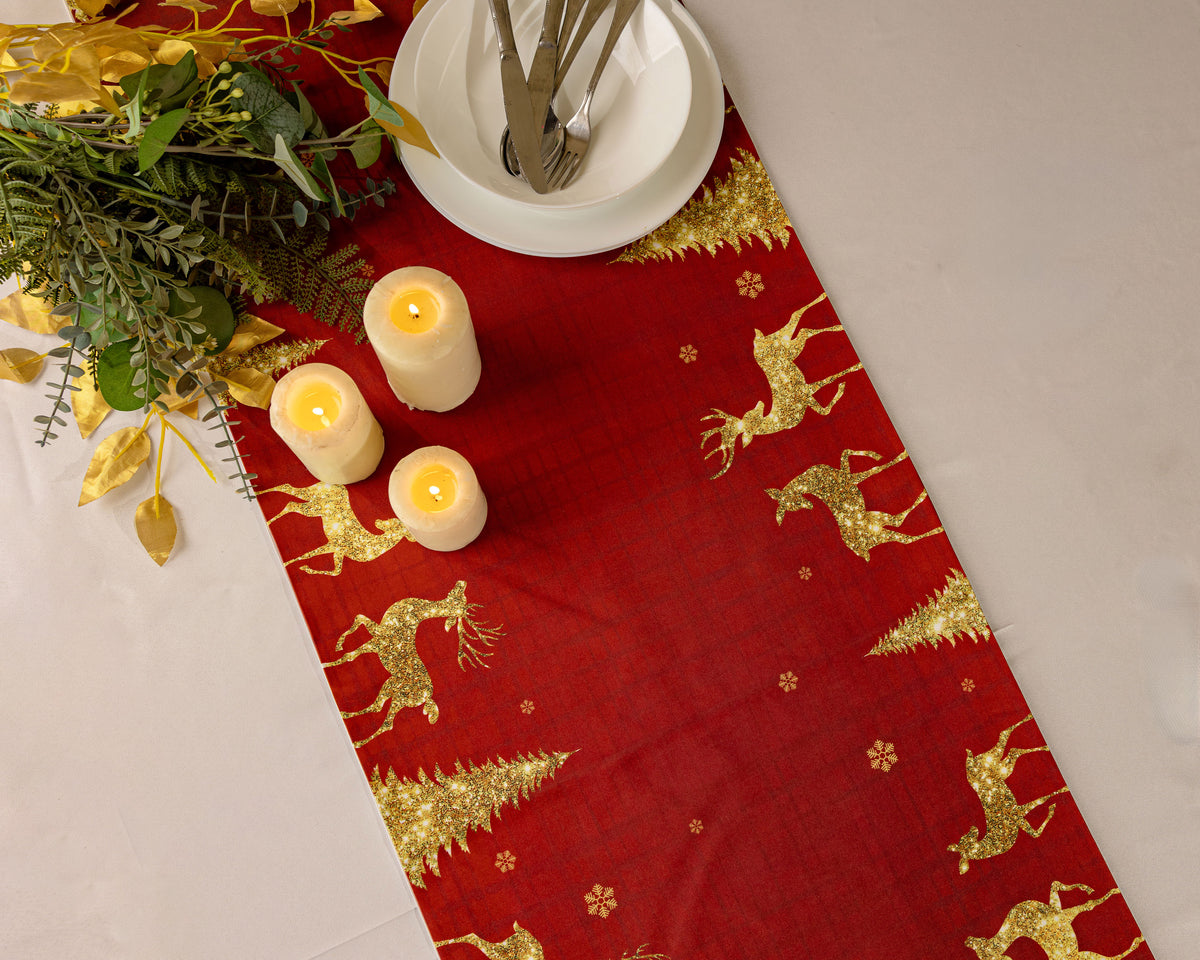 The Red Sparkle and Antler Runner (printed)