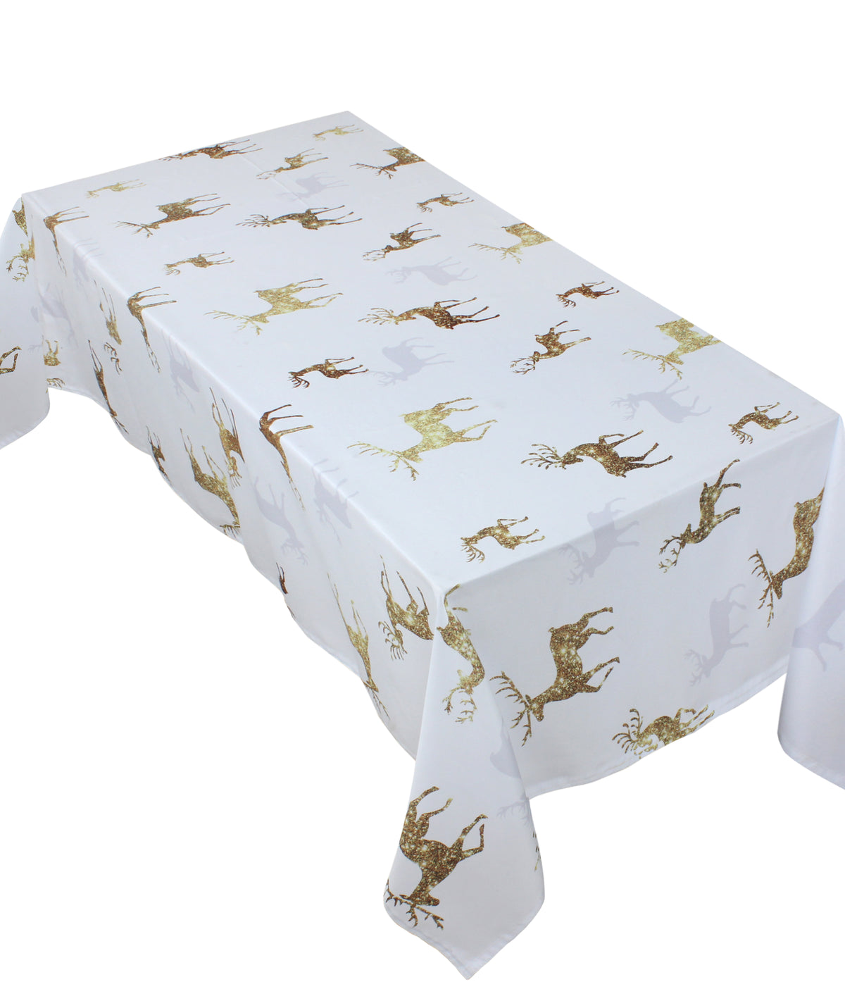 The Printed Shimmery Reindeers table cover