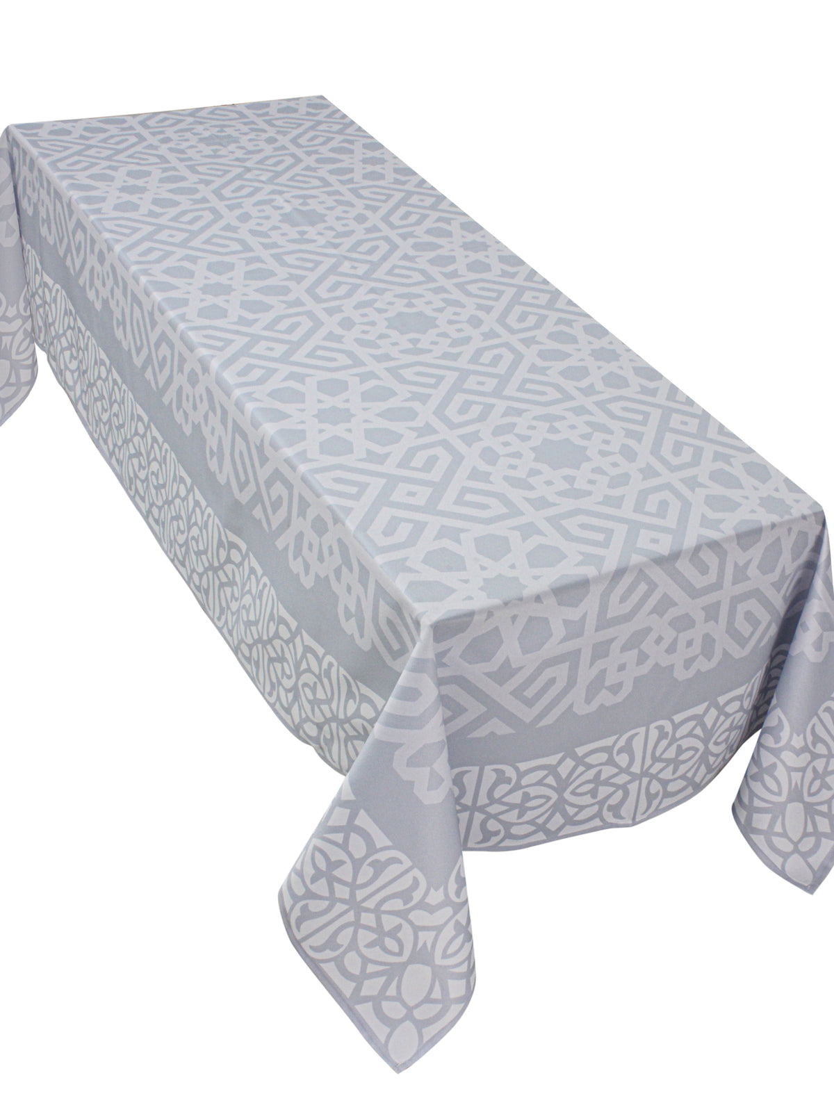 The Grey Islamic Art table cover- 090