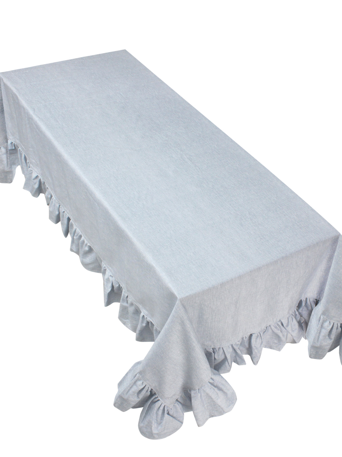 Che Bella Ruffles table cover- Cool Grey