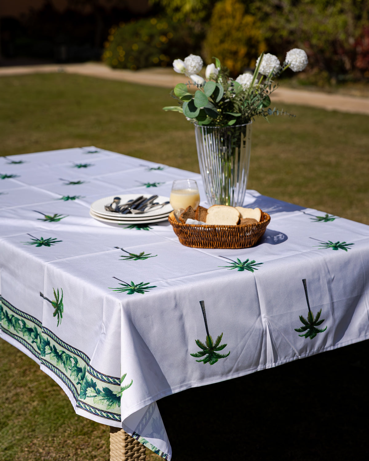 The Palm Shadows Table Cover