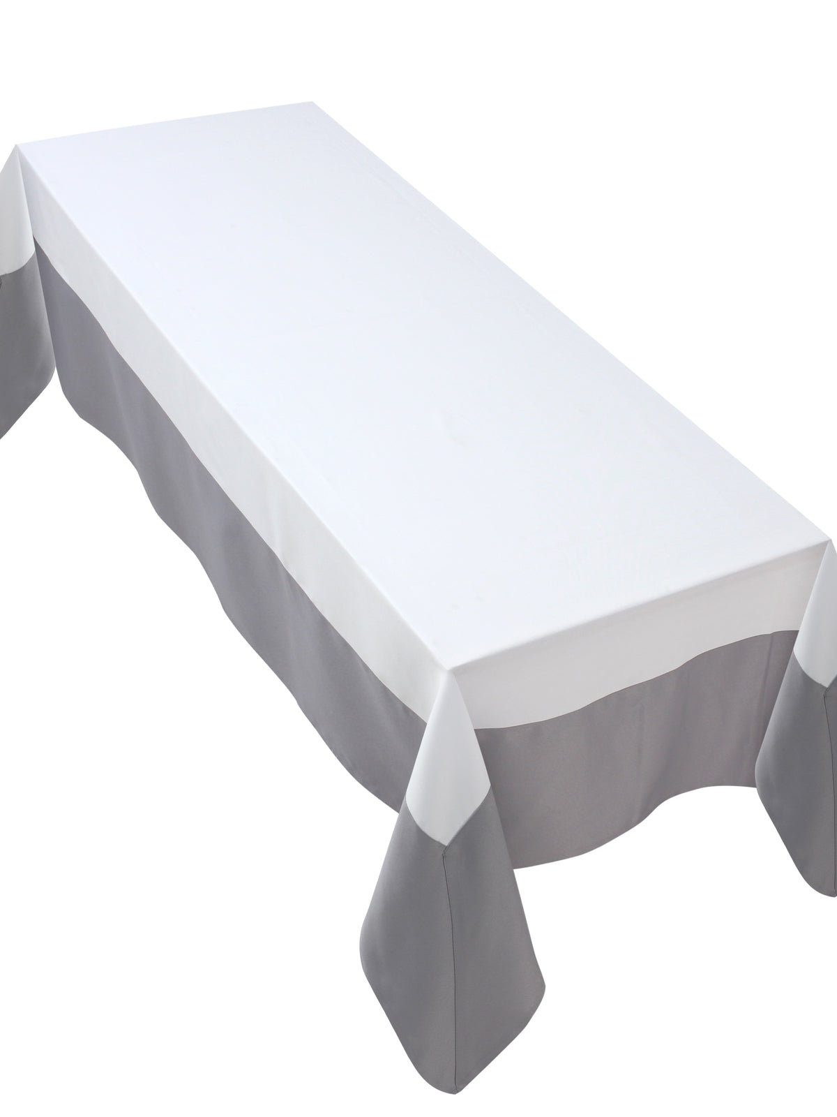 The Monochrome Elegance table cover (white and grey)