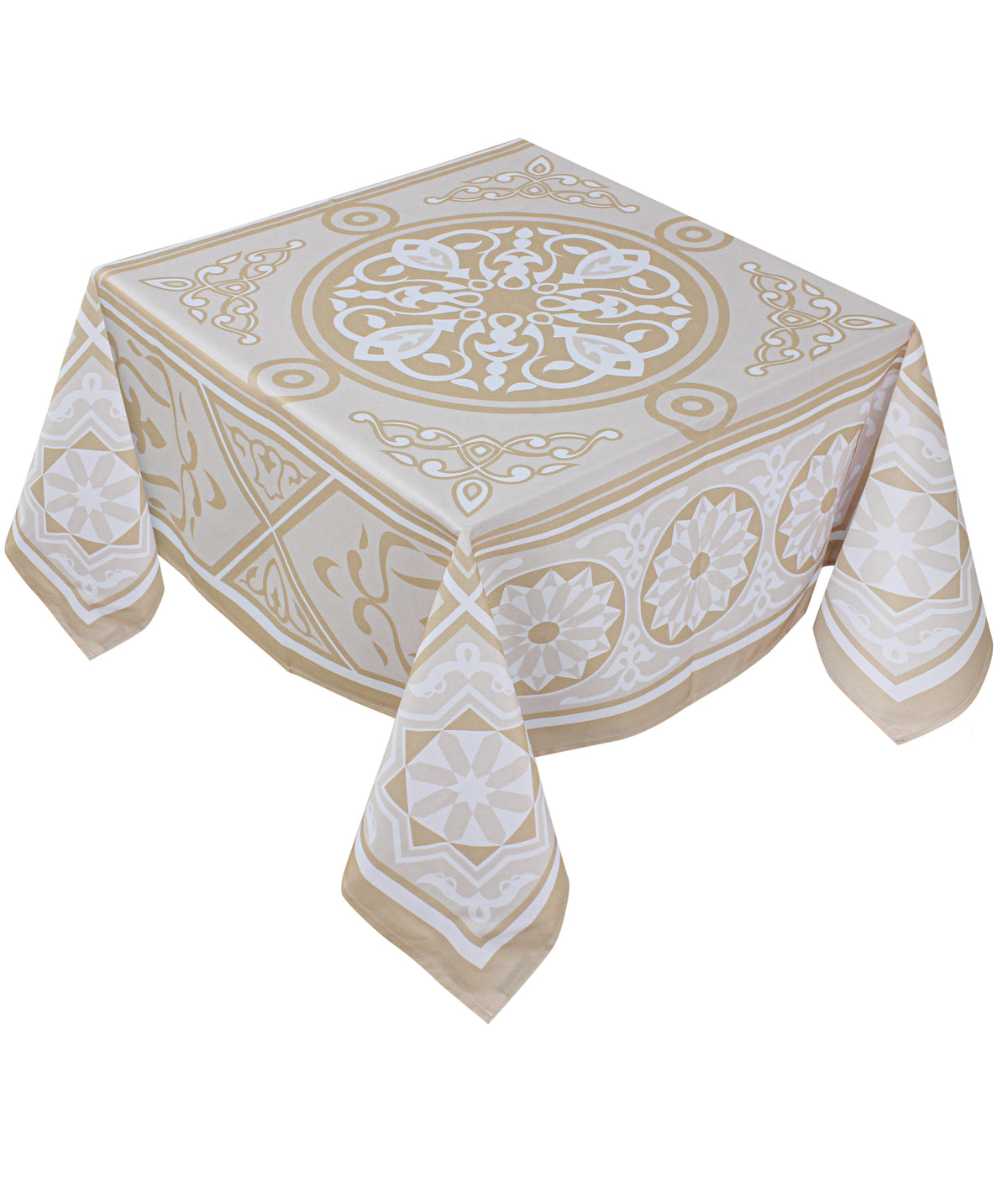 The Pastel Beige Khayameya Table Cover