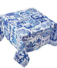 The Bleu Blanc Elegance Table Cover