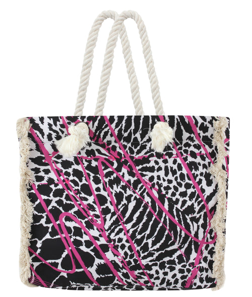 The Pinky brushed zebra Tote bag - beach bag