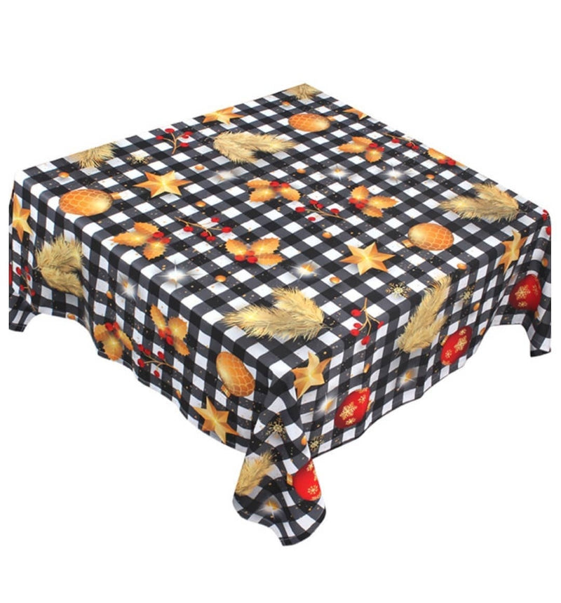 The Checkered glamour christmas table cover