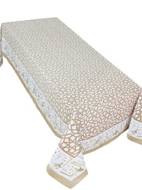 Bel Hana Wel Shefa Beige Calligraphy Table Cover