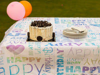 The Happy Birthday colorful table cover
