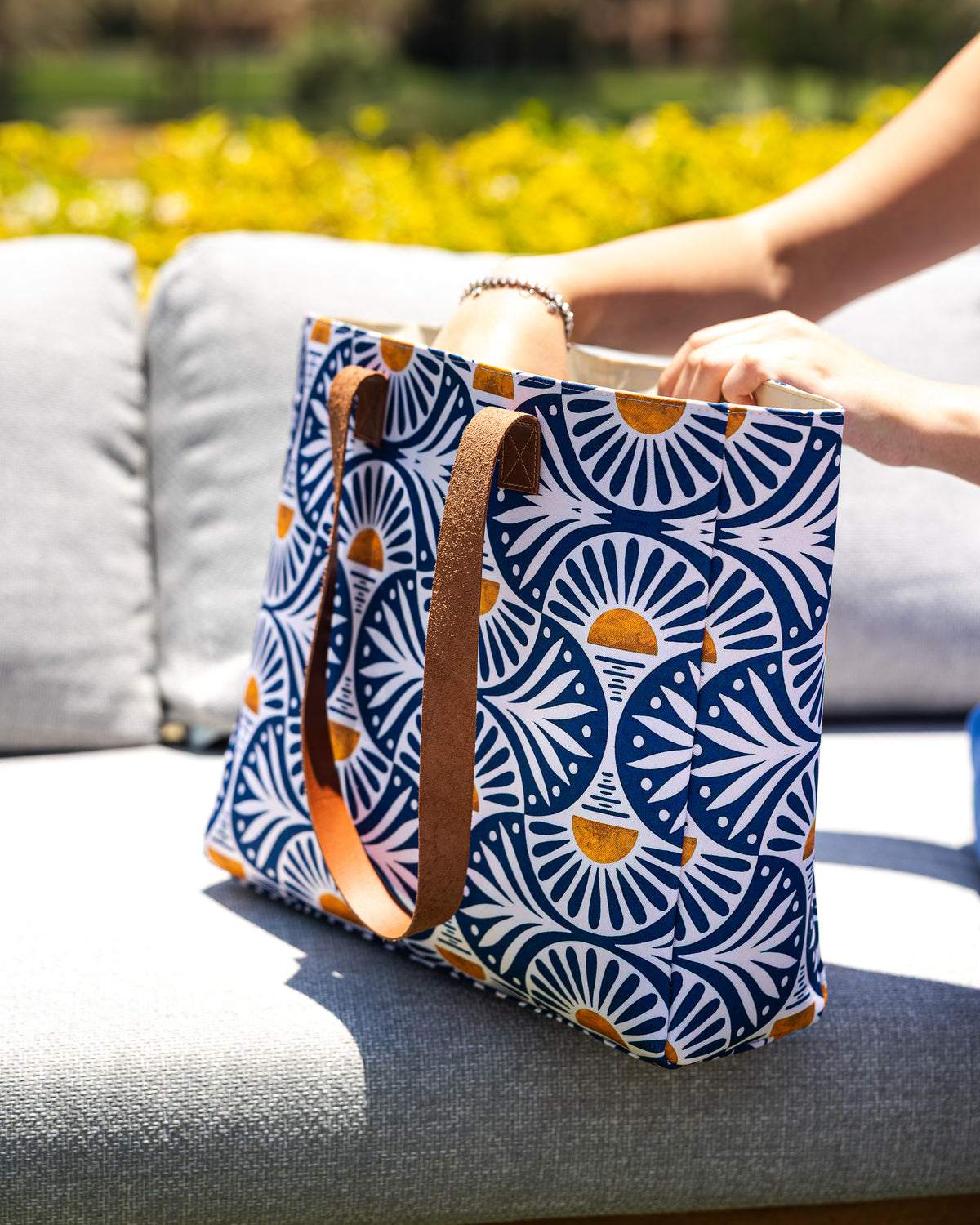 The Geo Indigo tote bag