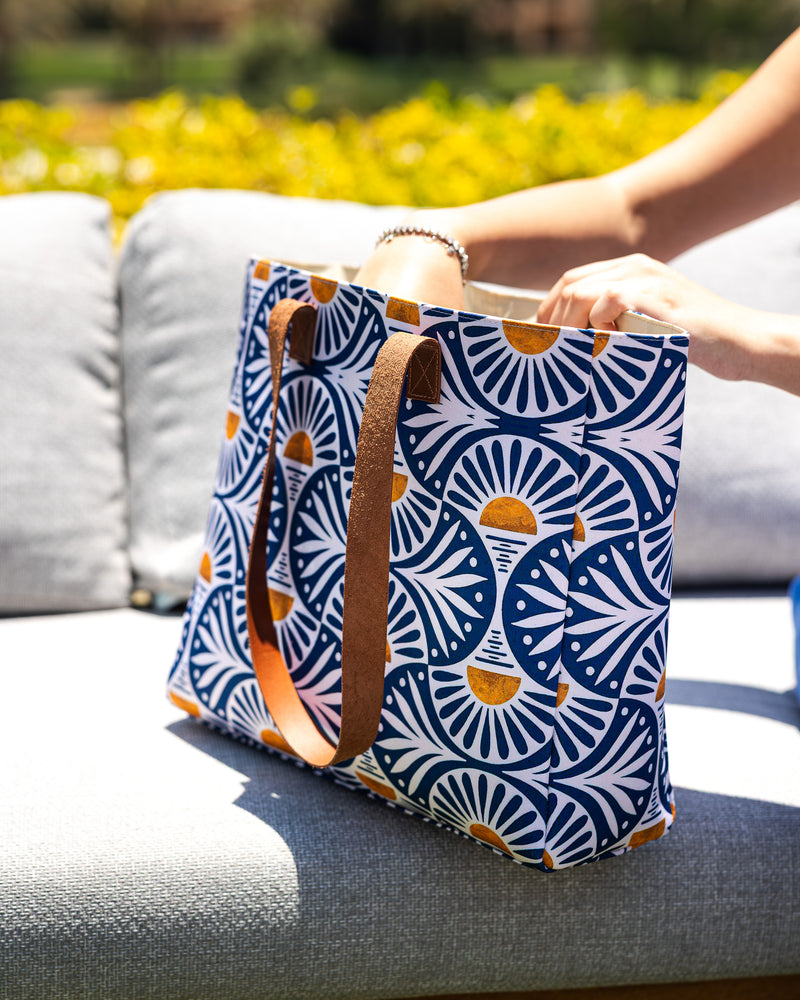 The Geo Indigo tote bag – product image | Omash