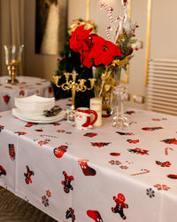 The Gingerbread Christmas Joy table cover