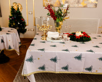 The Christmas tree stars table cover