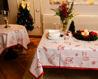 The red Jolly Jamboree table cover