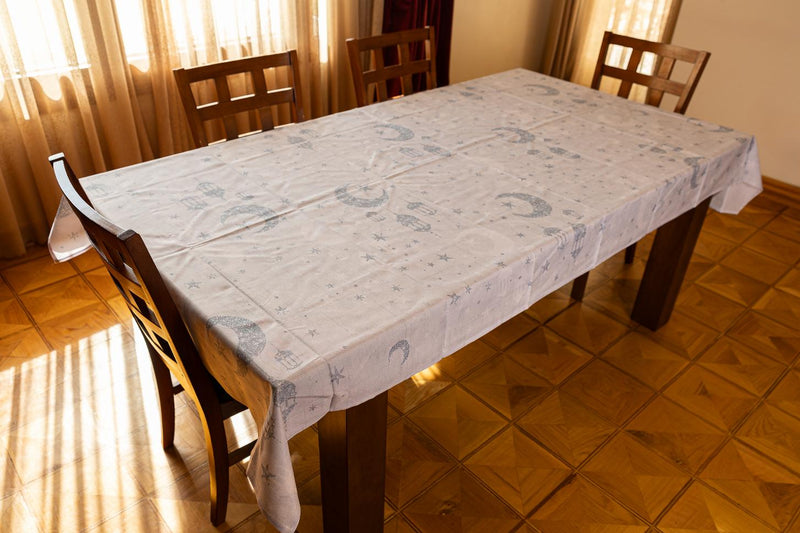 The Magical silver crescents table cover