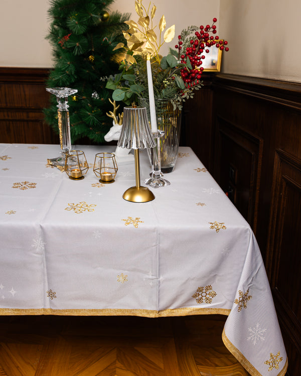 The Gold Snowflake Sparkle table cover- 162