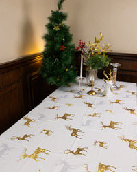 The Golden Reindeers Christmas table cover- 163