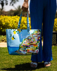 The Amalfi coast tote bag – detail view | Omash