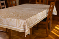 The Pastel Beige Khayameya Table Cover