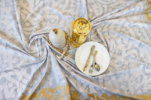 The Chic Caligraphy in grey table cover (pre-order takes 5 days)