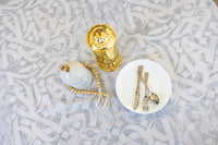 The Chic Caligraphy In Grey Table Cover- Next Day Delivery