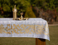 The Chic Caligraphy In Grey Table Cover- Next Day Delivery